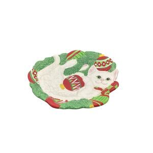 2008 Macys Exclusive Fitz and Floyd Sugar Coated Christmas Canape Plate
